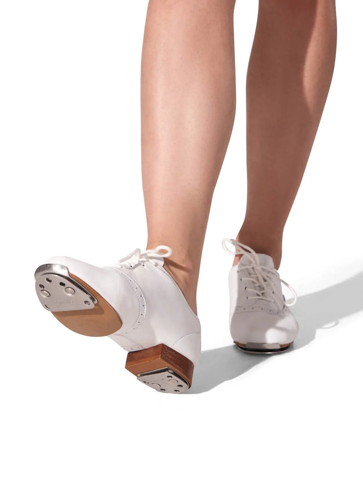 Capezio Stomper Split Sole Clogging Shoe white