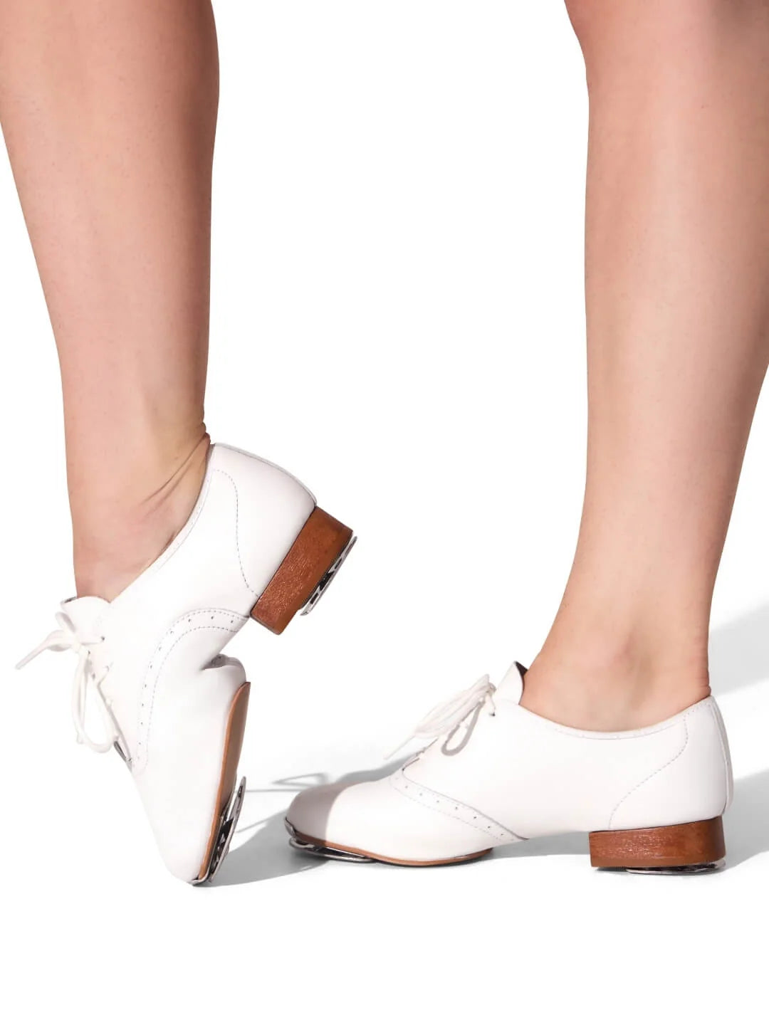 Capezio Stomper Split Sole Clogging Shoe white