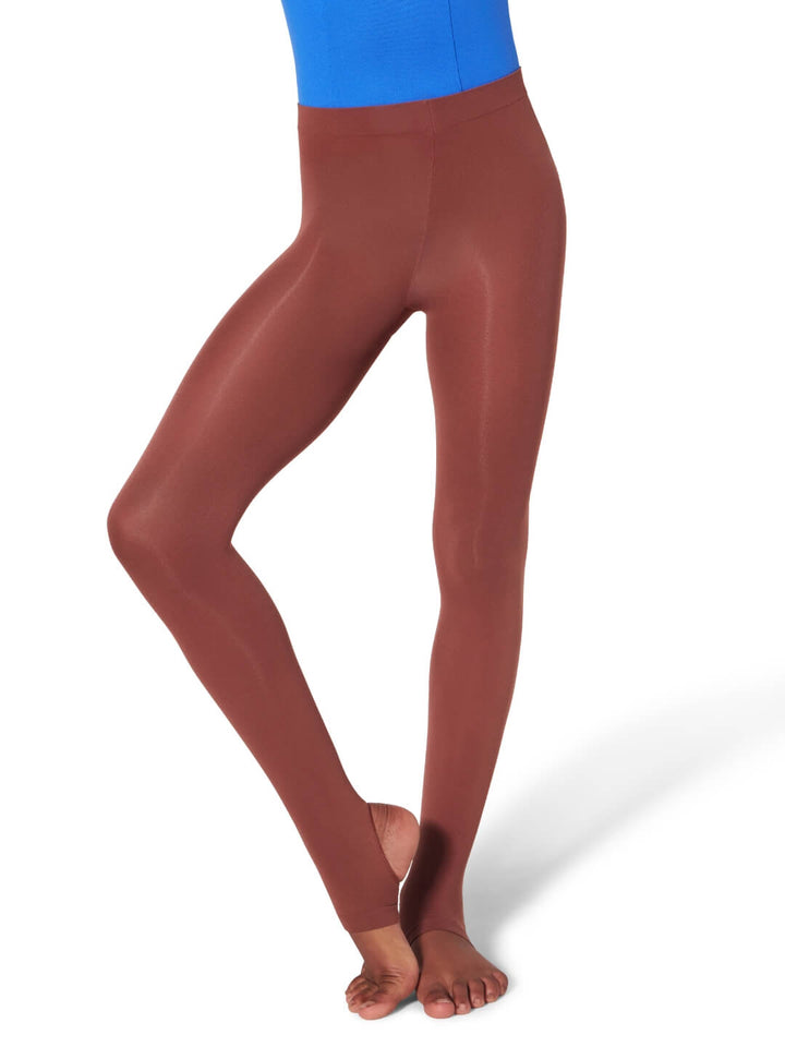 Capezio Ultra Soft Self Knit Waistband Stirrup Tight - Girls