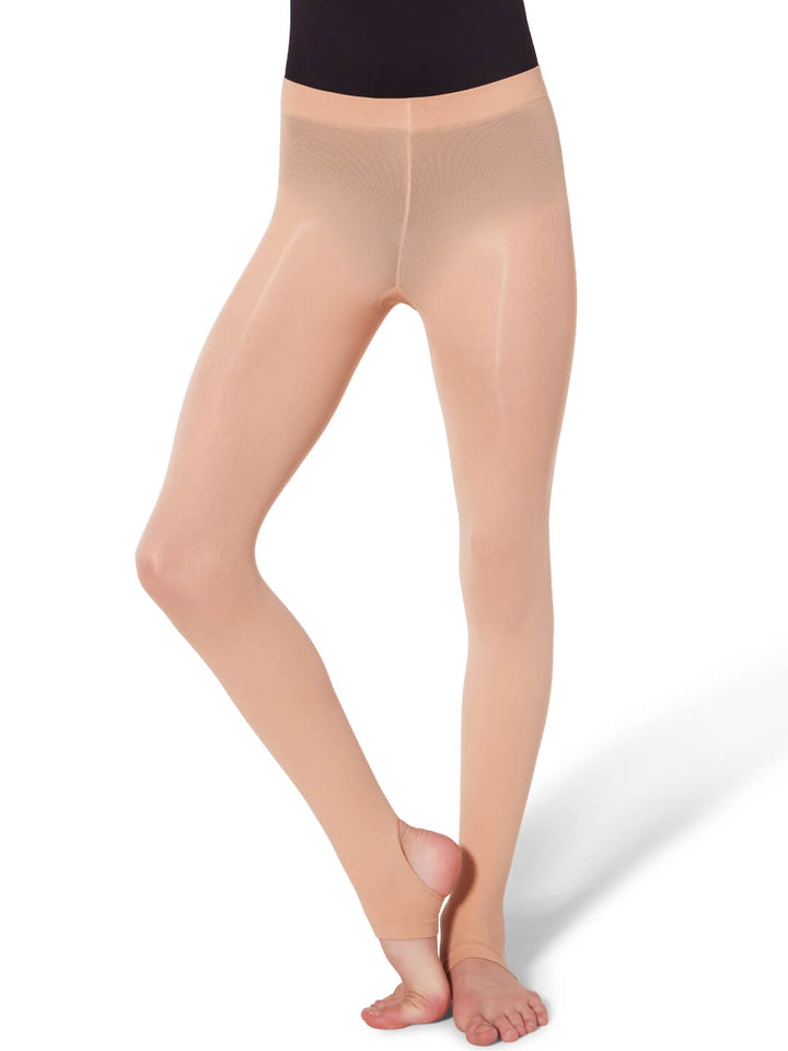 Capezio Ultra Soft Self Knit Waistband Stirrup Tight - Girls