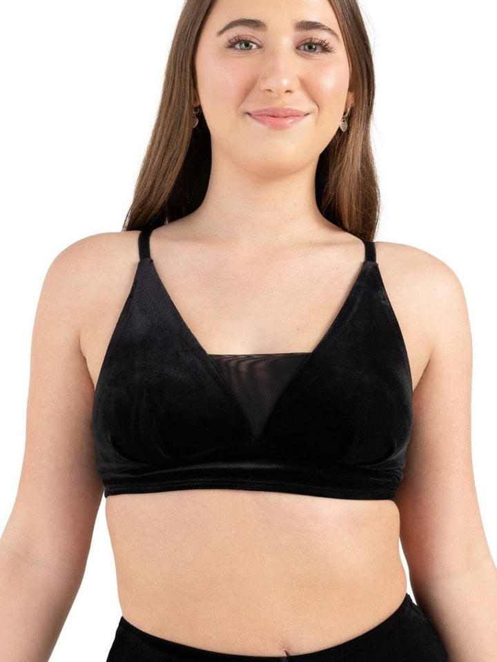 Capezio Velvet Forest Viridian Camisole Bra Top black