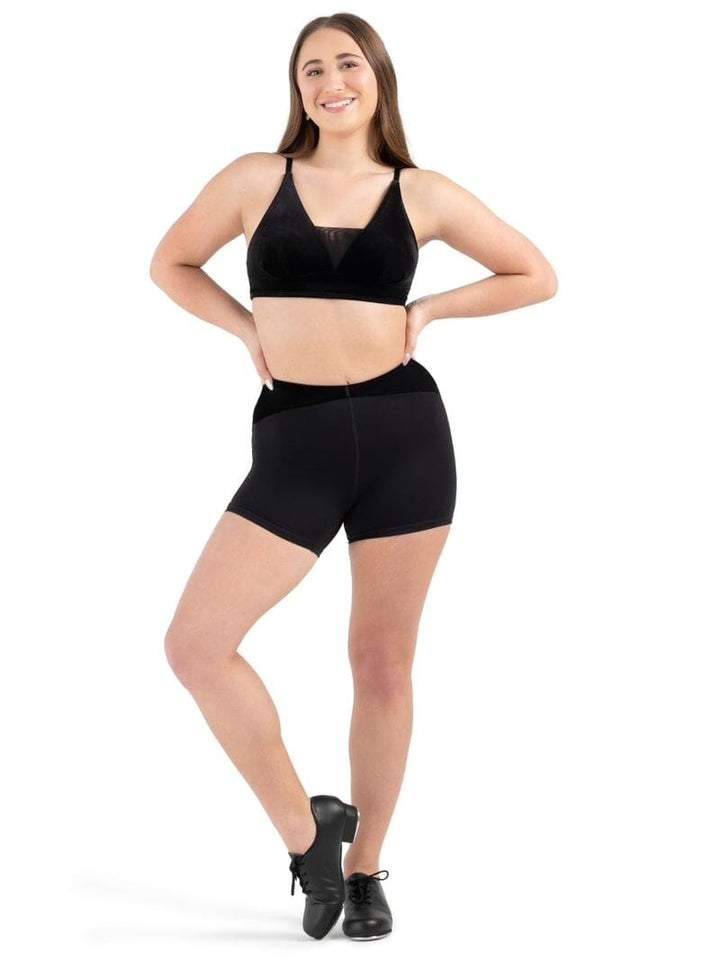 Capezio Velvet Forest Viridian Camisole Bra Top black full