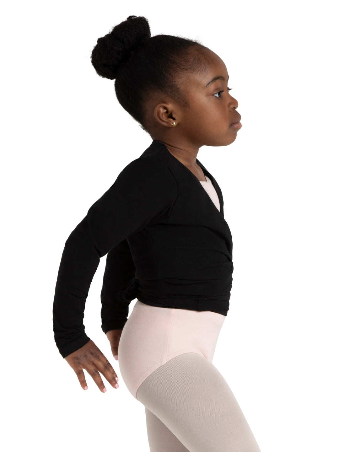 Capezio Wrap Top Girls Black CC850C