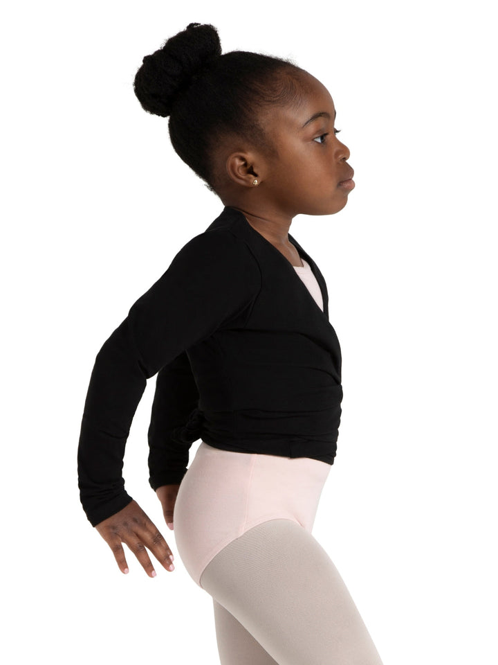 Capezio Wrap Top Girls Black CC850C