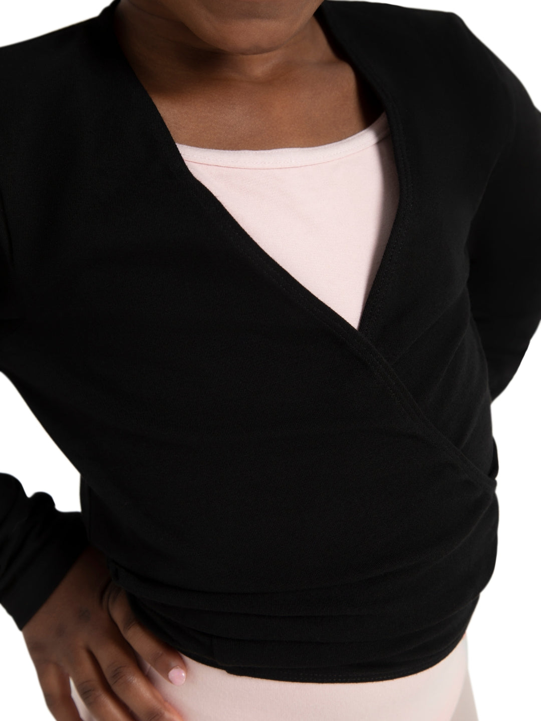 Capezio Wrap Top Girls Black CC850C
