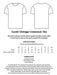Covet Vintage Crewneck Tee specifications and measurements on a white background