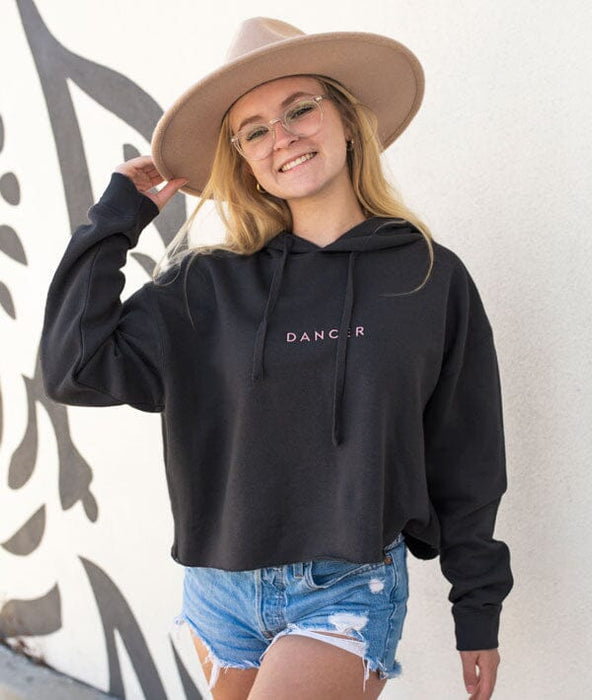 Dancer Embroidered Crop Hoodie