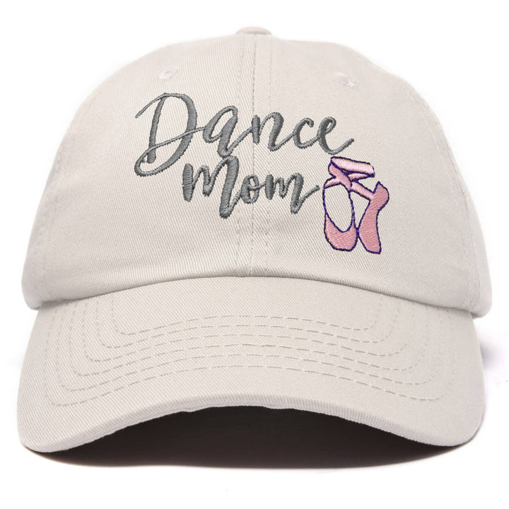 Dance Mom Hat Support Daughter Embroidered Cotton Cap: Beige