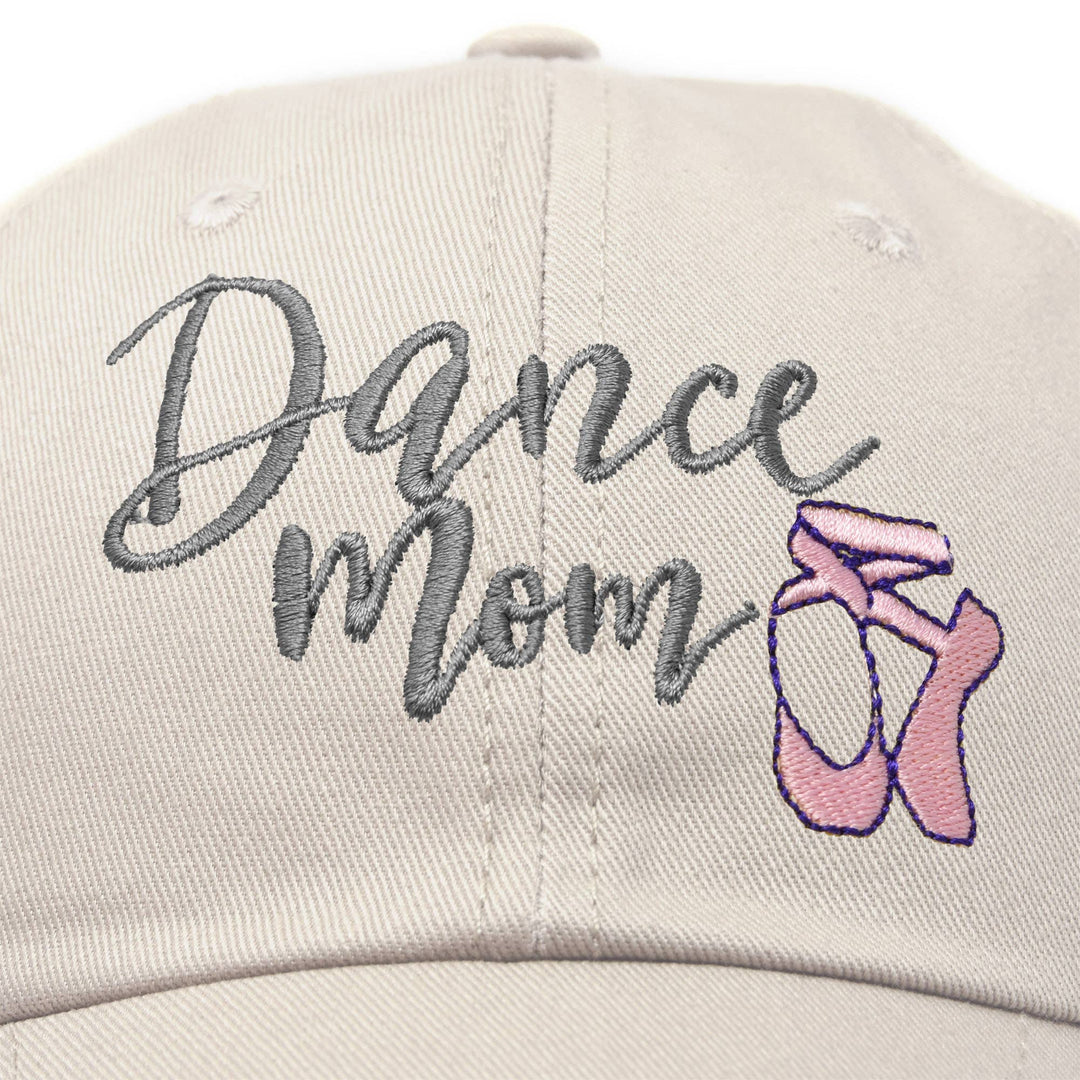 Dance Mom Hat Support Daughter Embroidered Cotton Cap: Beige 2