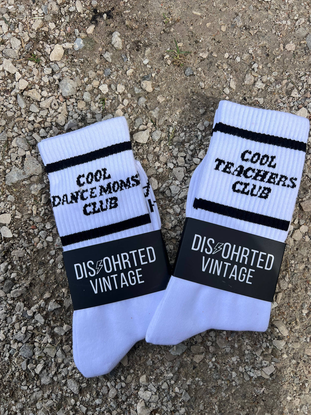 Dance Mom Socks Black and Whte