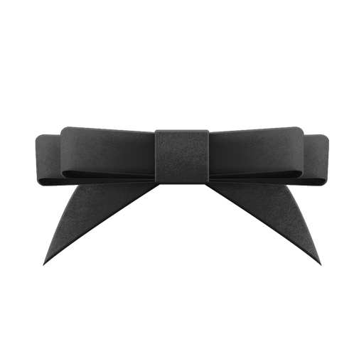 Danse De Paris A0035L Velvet Bow - Ebony