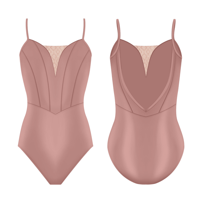 Danse De Paris Antoinette Camisole Leotard - Blush 