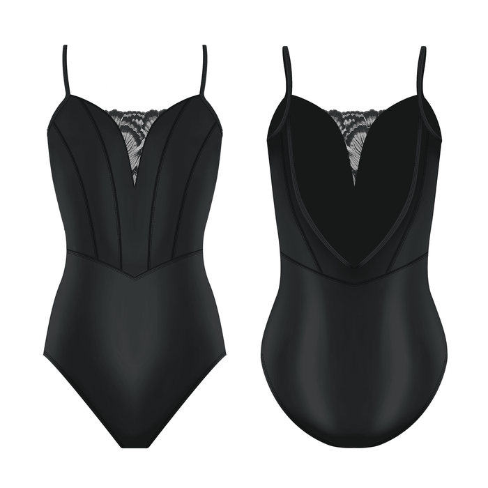 Danse De Paris Antoinette Camisole Leotard - Jet