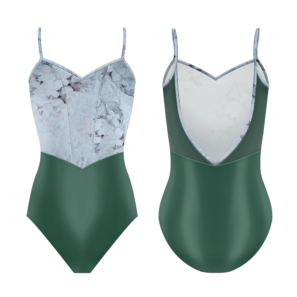 Danse De Paris Chanelle Camisole Leotard - Olive