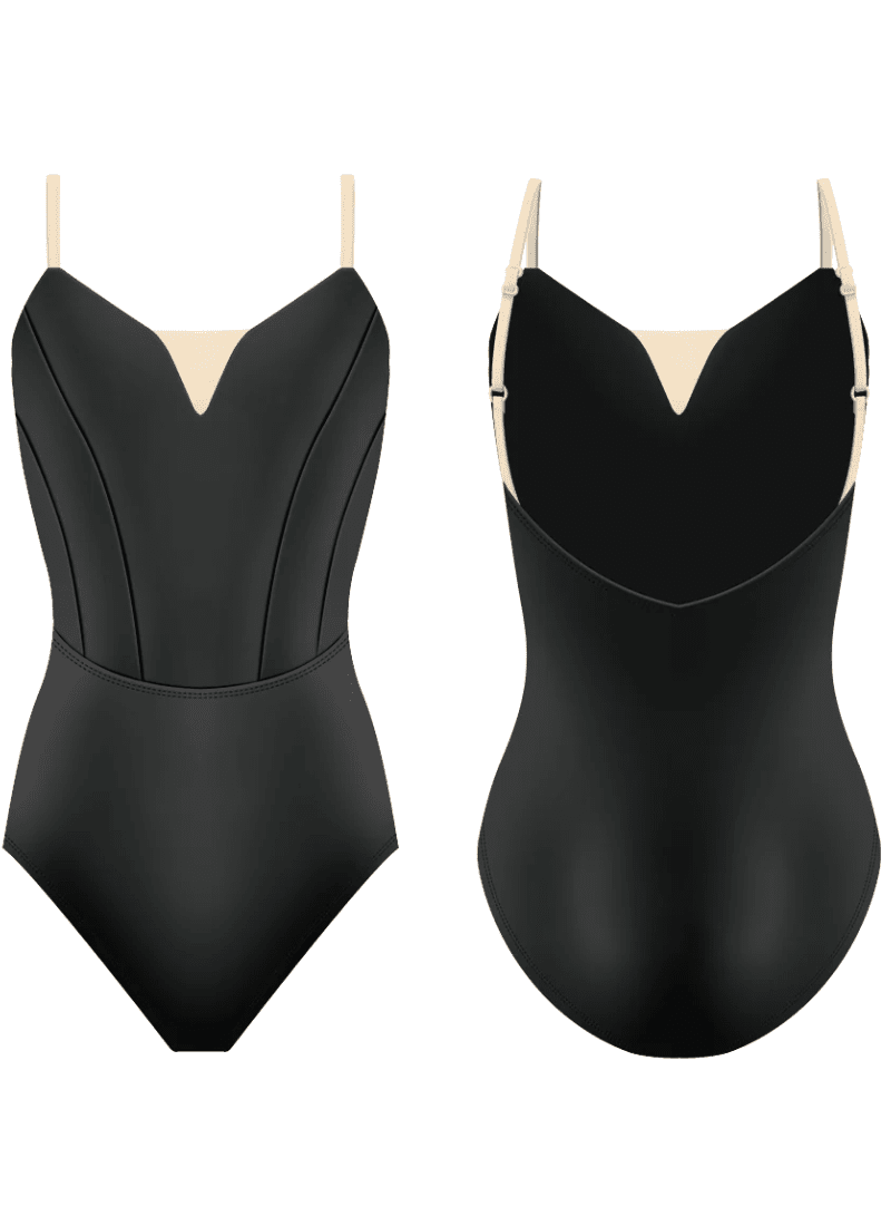 Danse De Paris Chloe Camisole Leotard Black