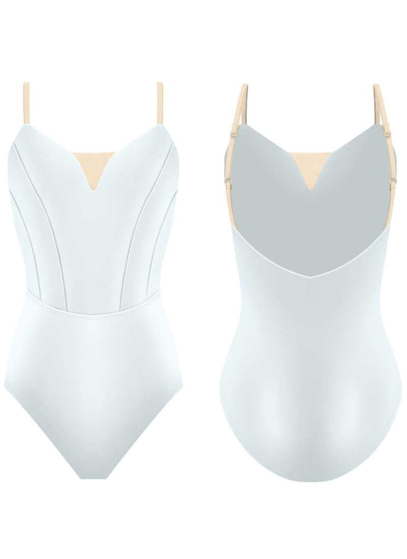 Danse De Paris Chloe Camisole Leotard White Flat