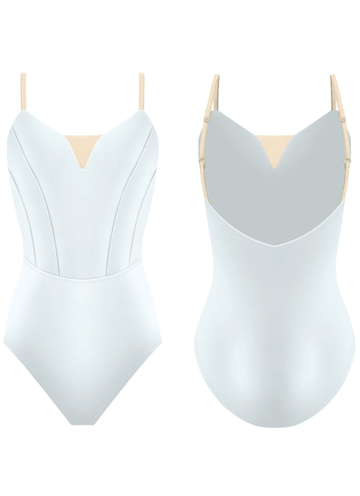 Danse De Paris Chloe Camisole Leotard White Flat