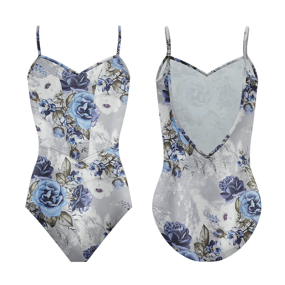 Danse De Paris Jardin Camisole Leotard - Bleu Rose