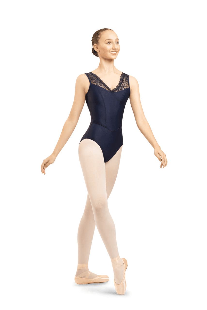 Danse De Paris Moulin Tank Leotard - Moulin Midnight - Front