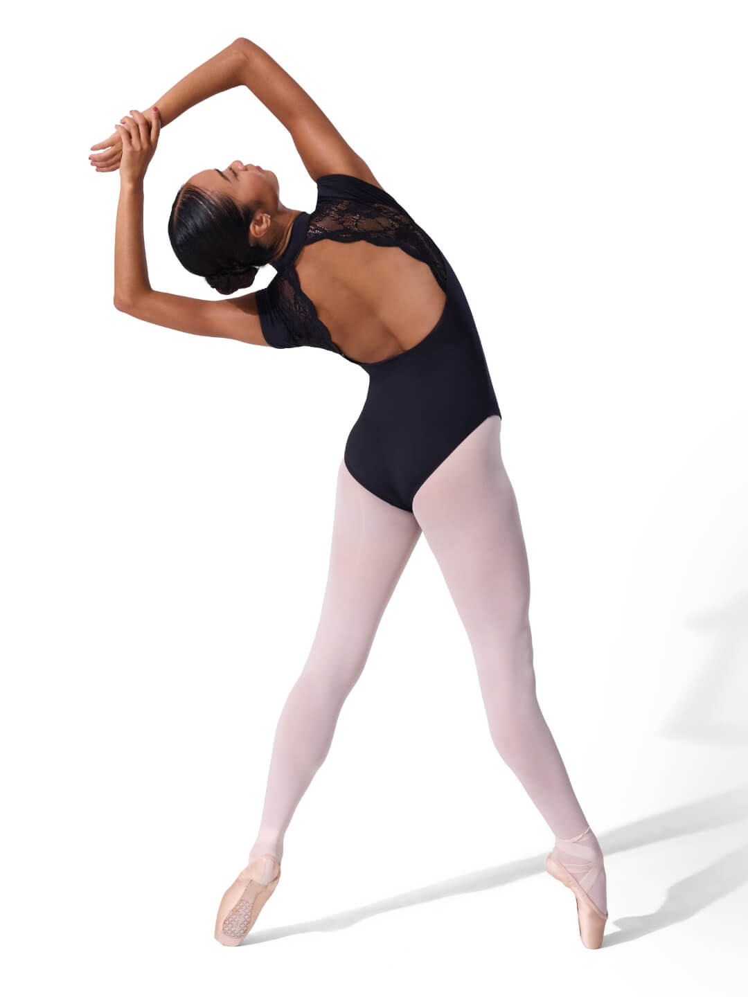 Capezio Soft Elegance Short Sleeve Mock Neck Zip Leotard - Womens