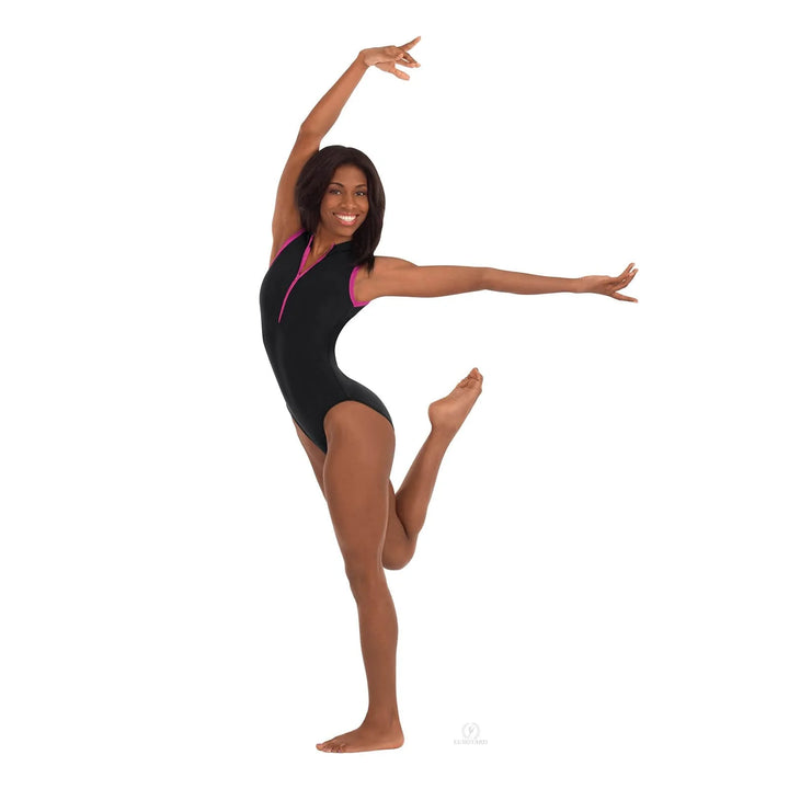 Eurotard Microfiber Zipper Front Leotard - Adult