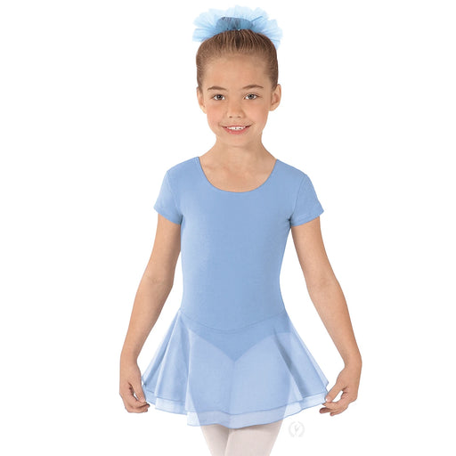 Eurotard 10467 Cotton Lycra® Short Sleeve Dance Dress - light blue