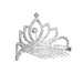 Silver hair comb with decorative elements on a white background