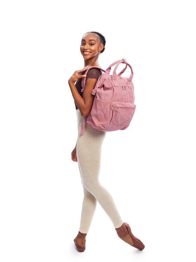 Gaynor Minden Corduroy Studio Bag-Pink w/dancer
