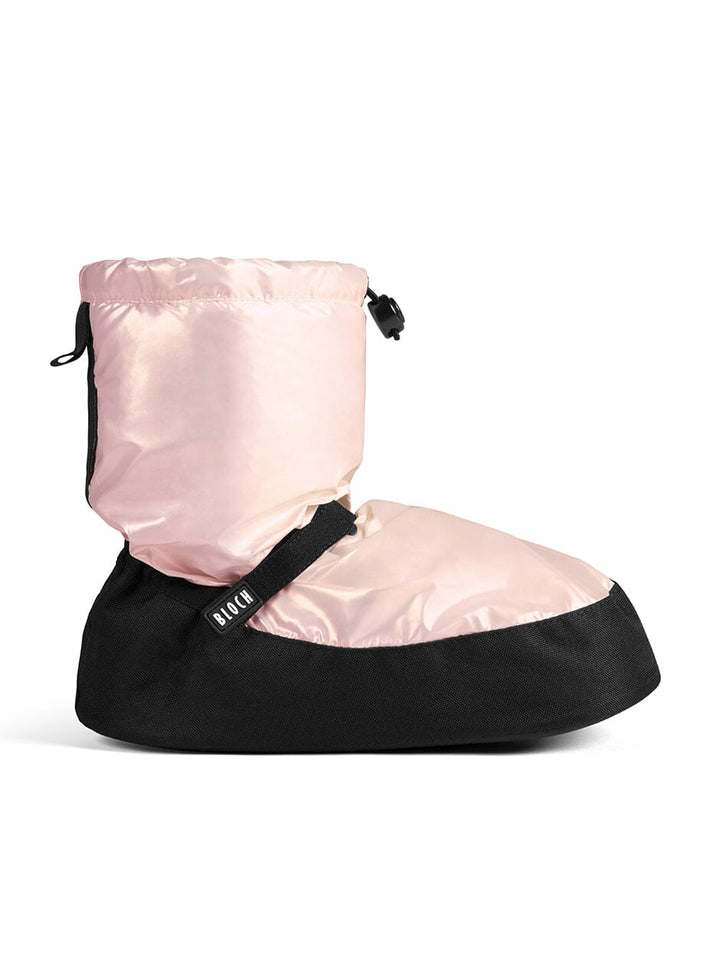 Pink and black boot cover on a white background