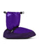 Purple booties with drawstring on a white background