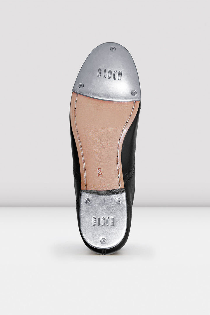 Close-up of a Bloch tap shoe sole on a white background