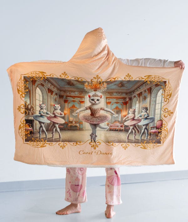 Rococo Kitties Hooded Blanket
