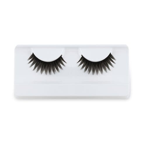 Pair of false eyelashes in a white case on a white background