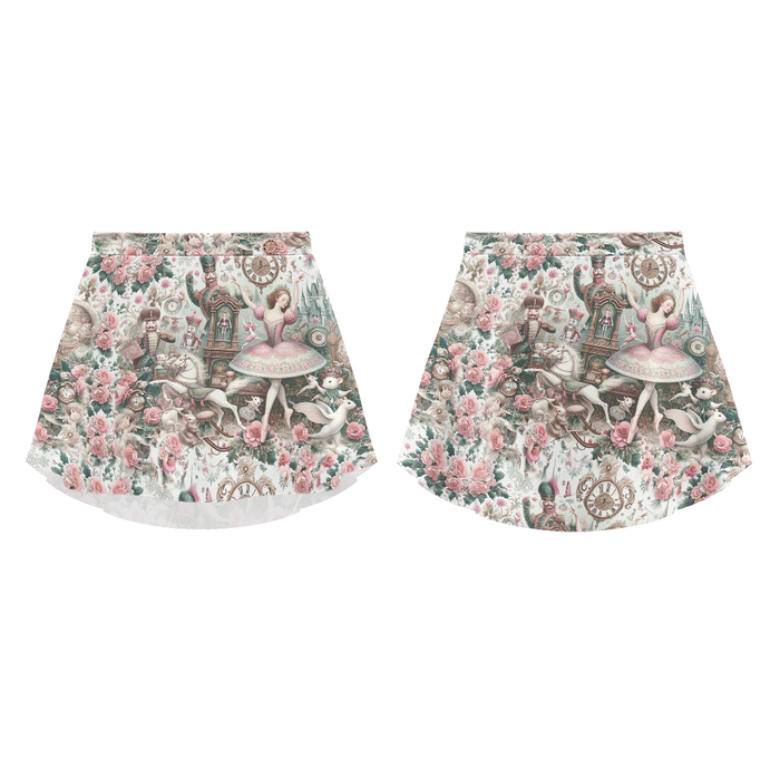 Ballet Skirt with a floral and carousel design on a white background