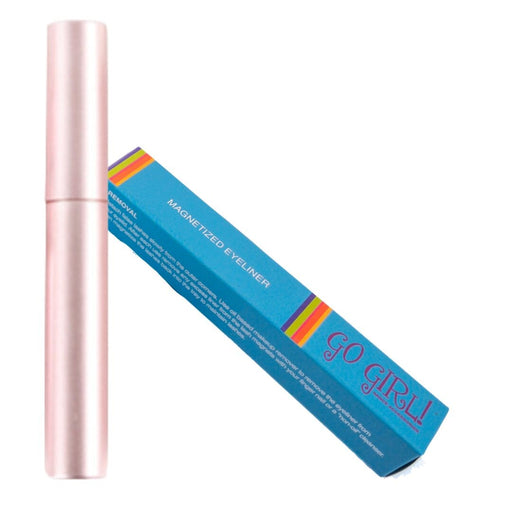 Pink eyeliner pen with blue packaging labeled 'GO GIRL' on a white background