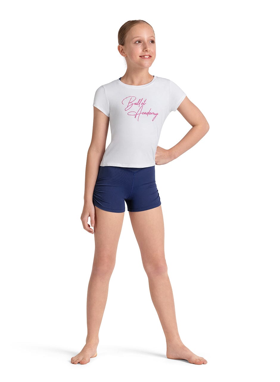 Mirella M30006C Ballet Print Tee white front 