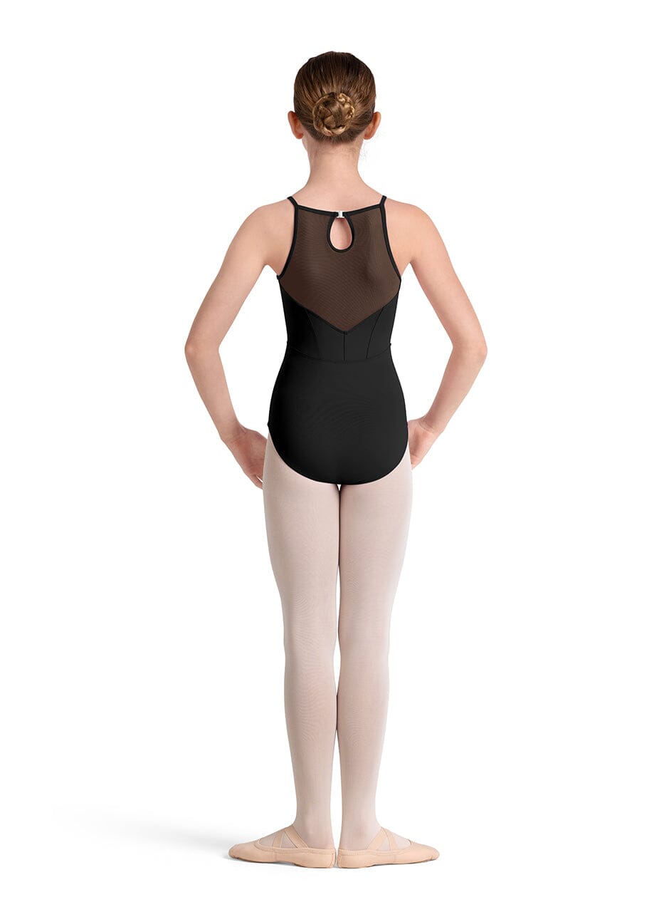 Mirella M40002C Keyhole Halter Leotard black back
