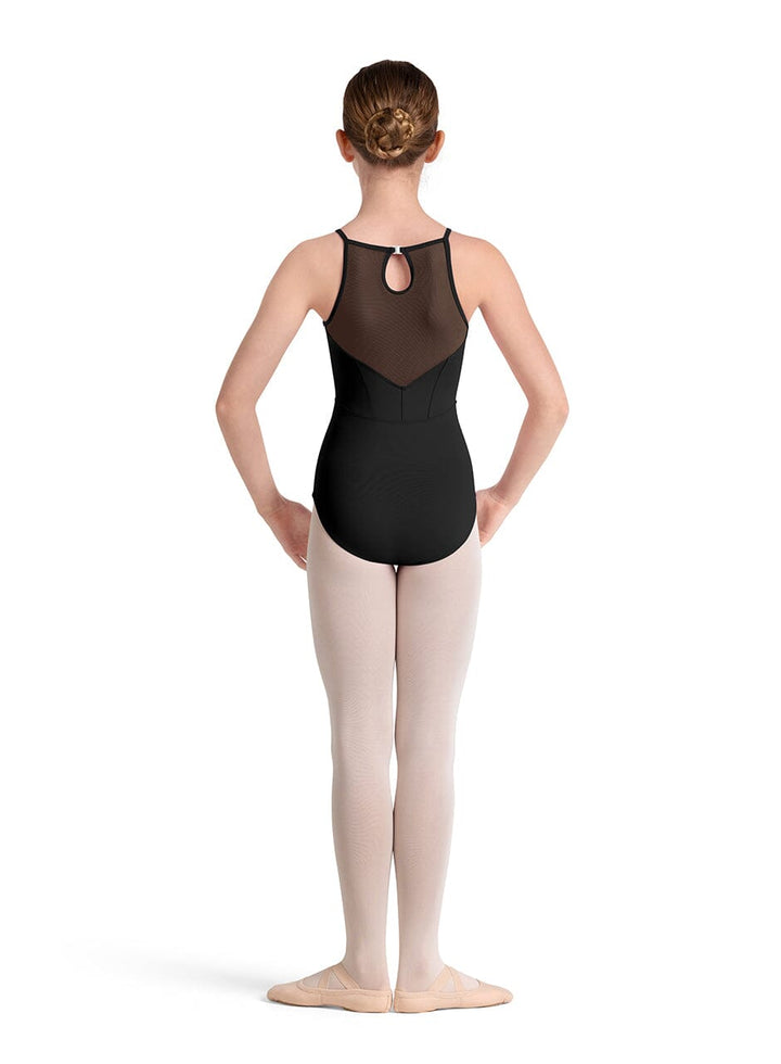 Mirella M40002C Keyhole Halter Leotard black back