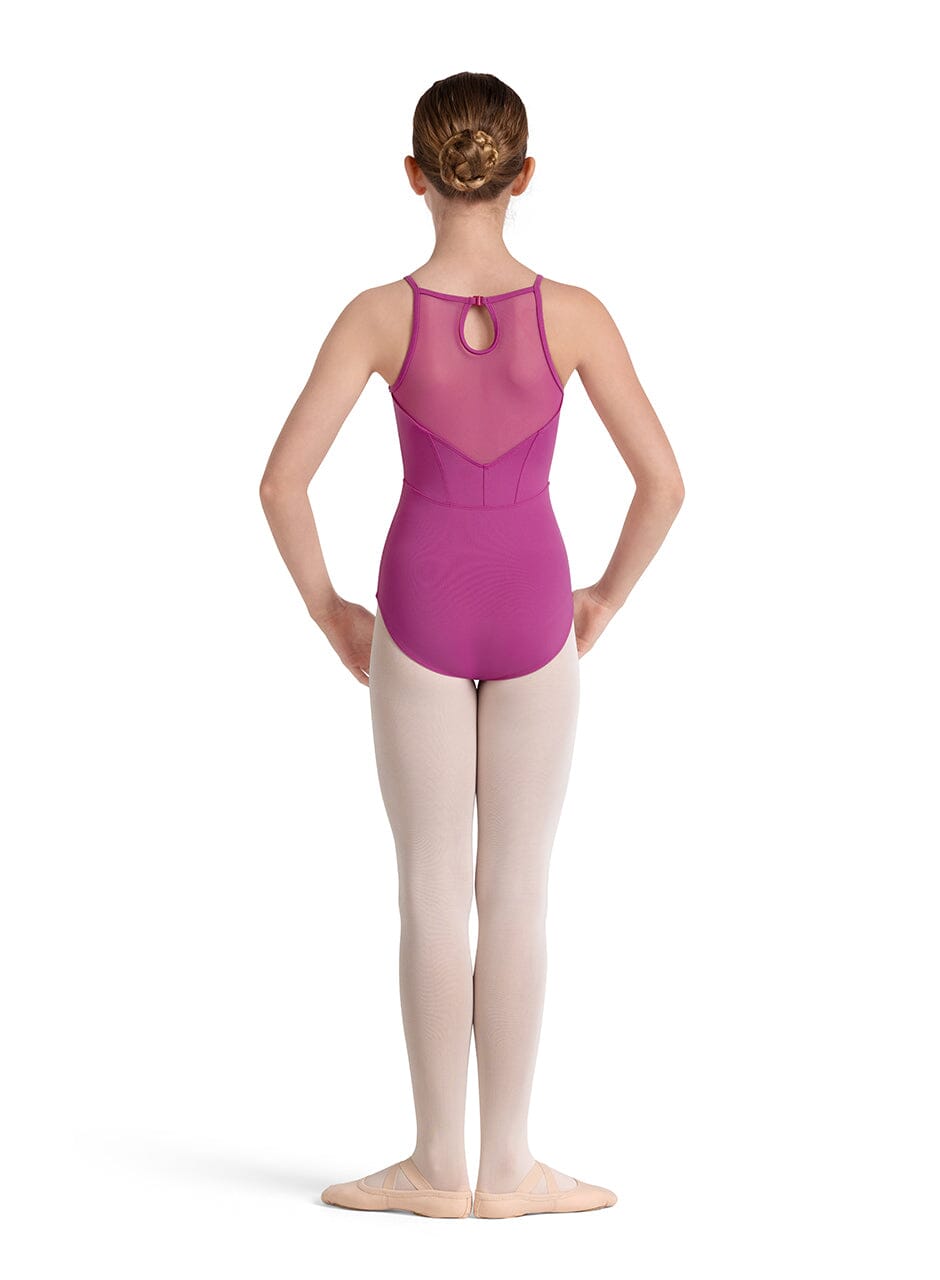 Mirella M40002C Keyhole Halter Leotard magenta back