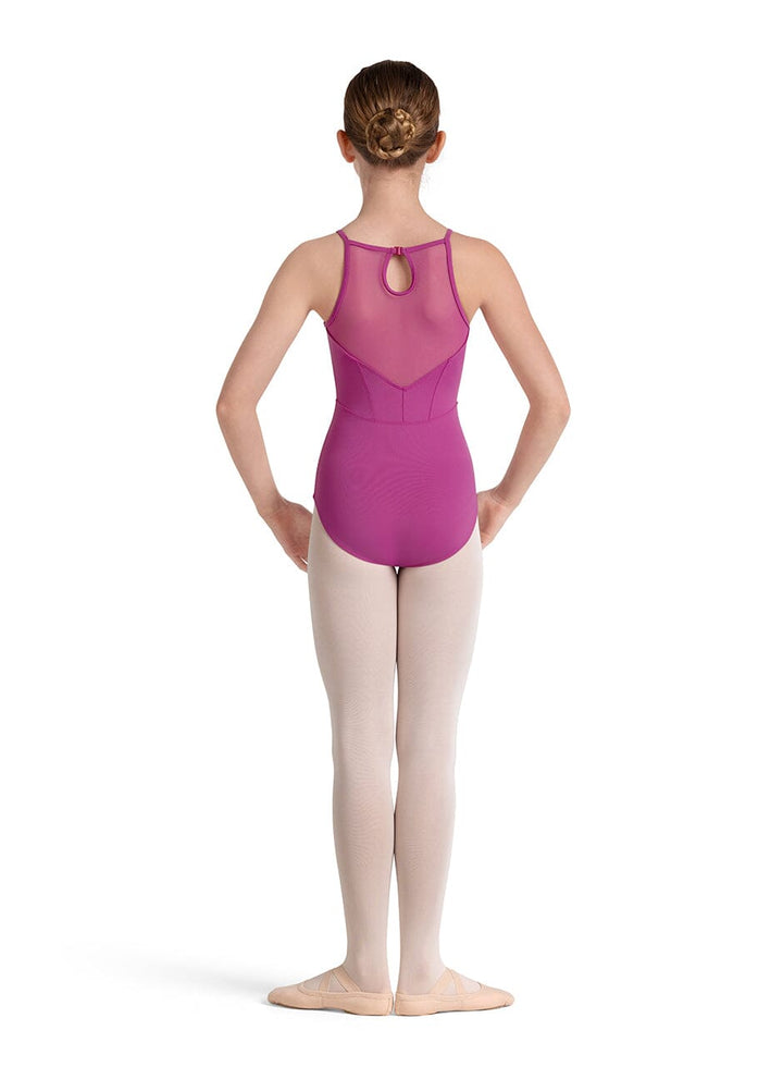 Mirella M40002C Keyhole Halter Leotard magenta back