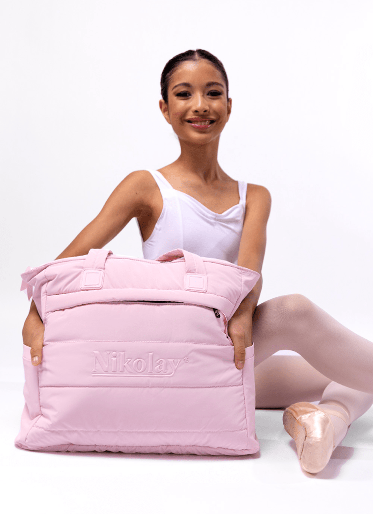 Pink tote bag with zipper hotsell