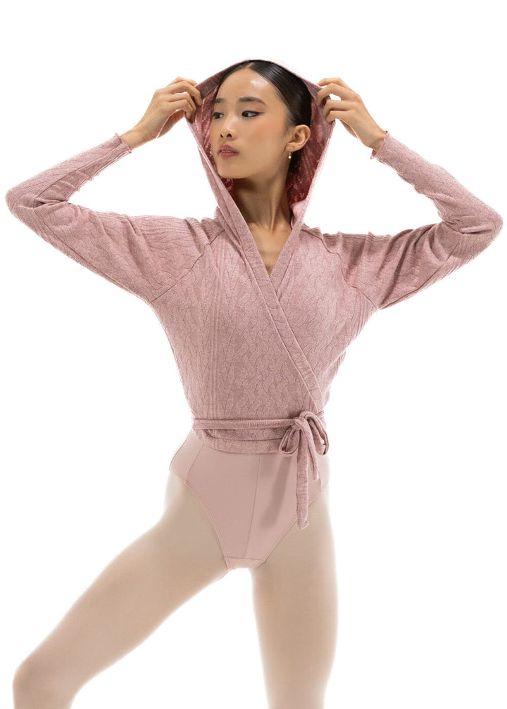 Nikolay Theodora Hooded Wrap Sweater Tea Rosa