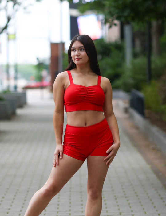 Oh La La Dancewear (OLL333-FLM) The Adelite Short - Flame Scarlet