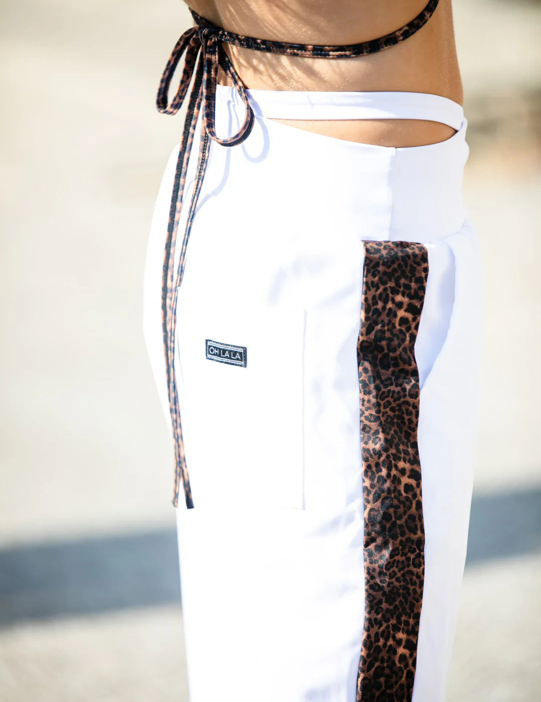 The Pregame Pant (OLL420-WHT/CHT) - White/Cheetah