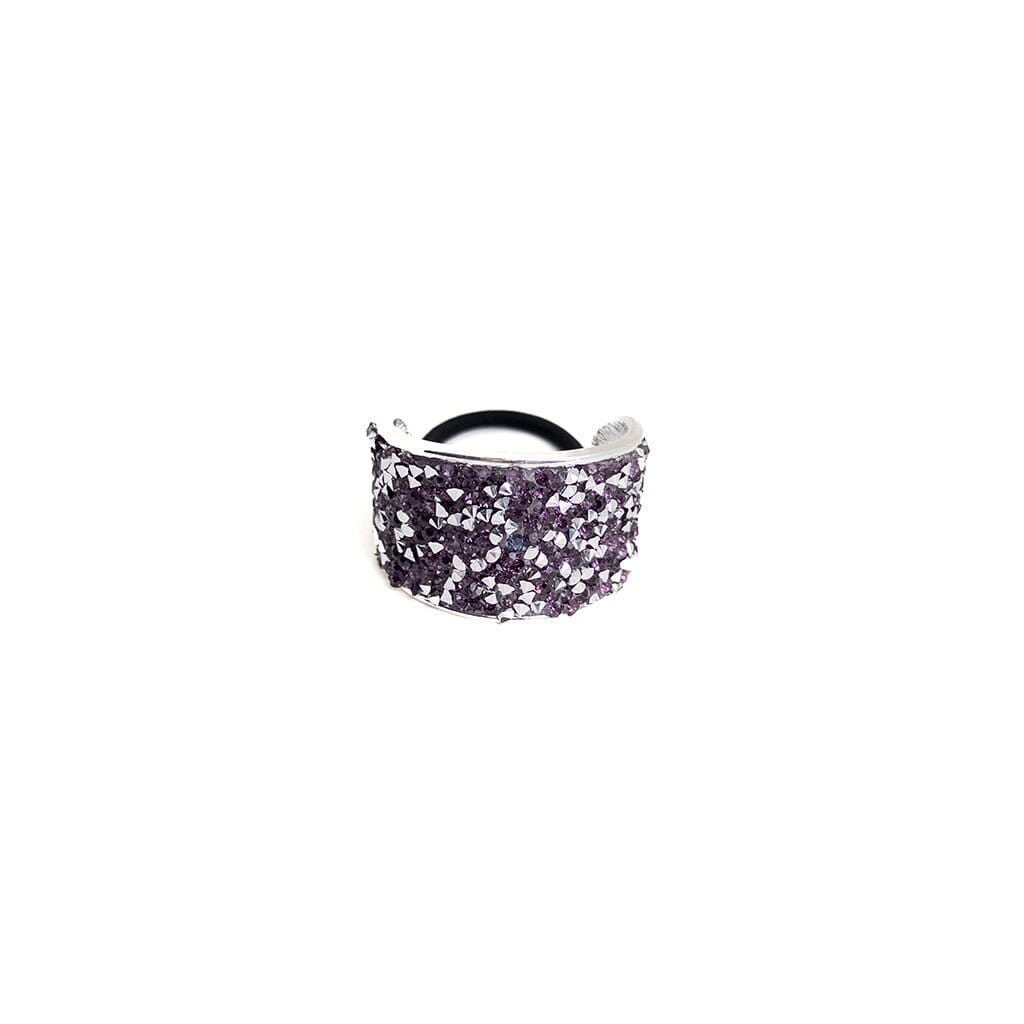 Purple glittery headband on a white background
