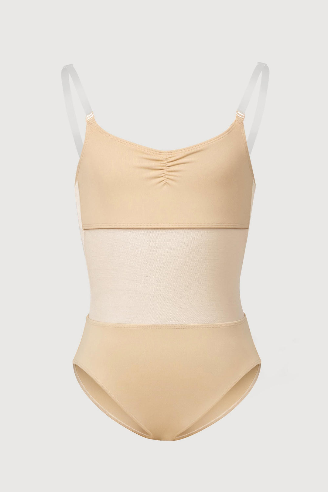 Girls Sunna Mesh Panel Bodysuit - CB3387 - Sand