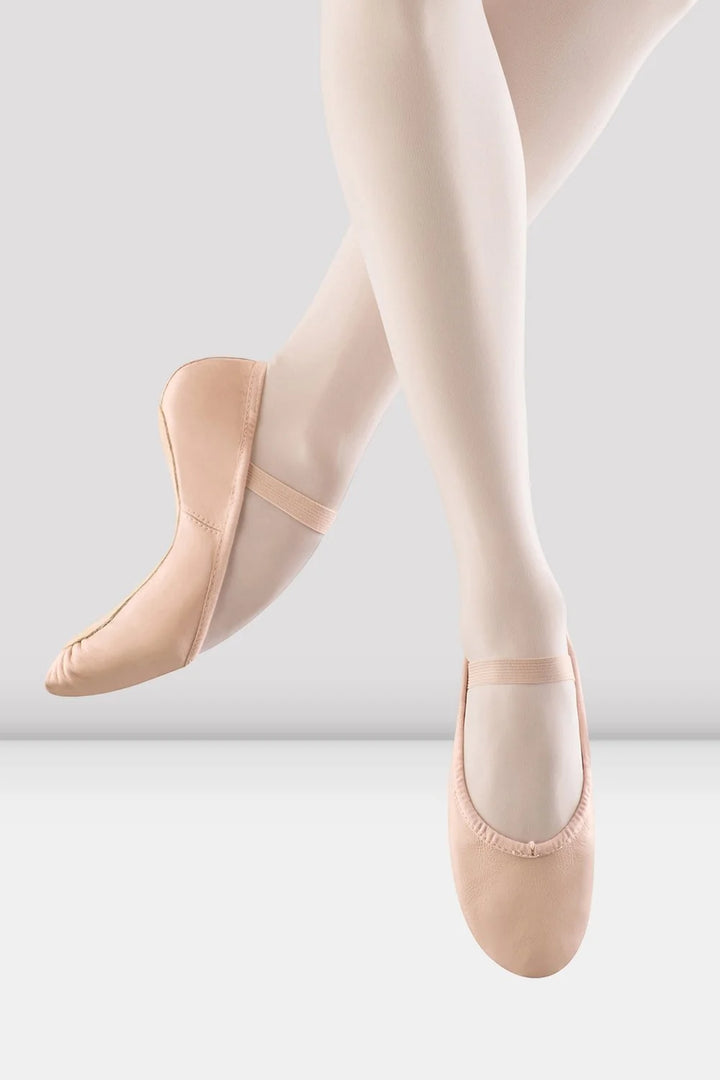 Girls Bloch "Dansoft" Pink Leather Full Sole Ballet Shoes - Beginner