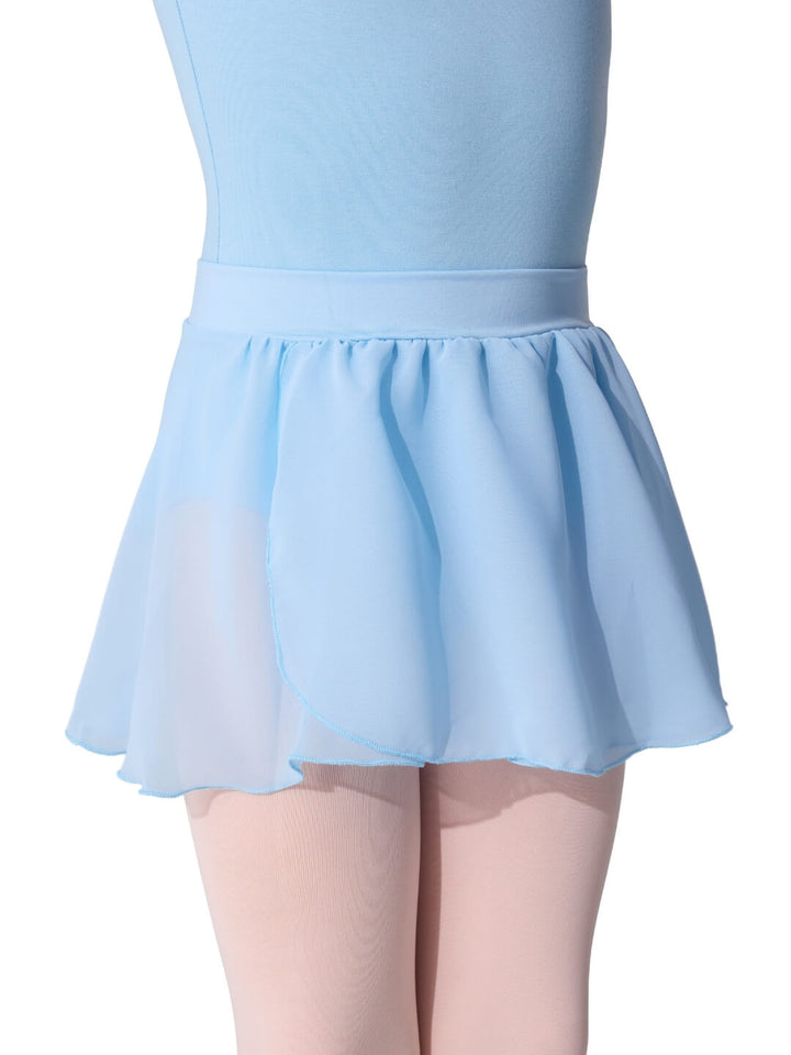 Light blue dress with a skirt on a white background
