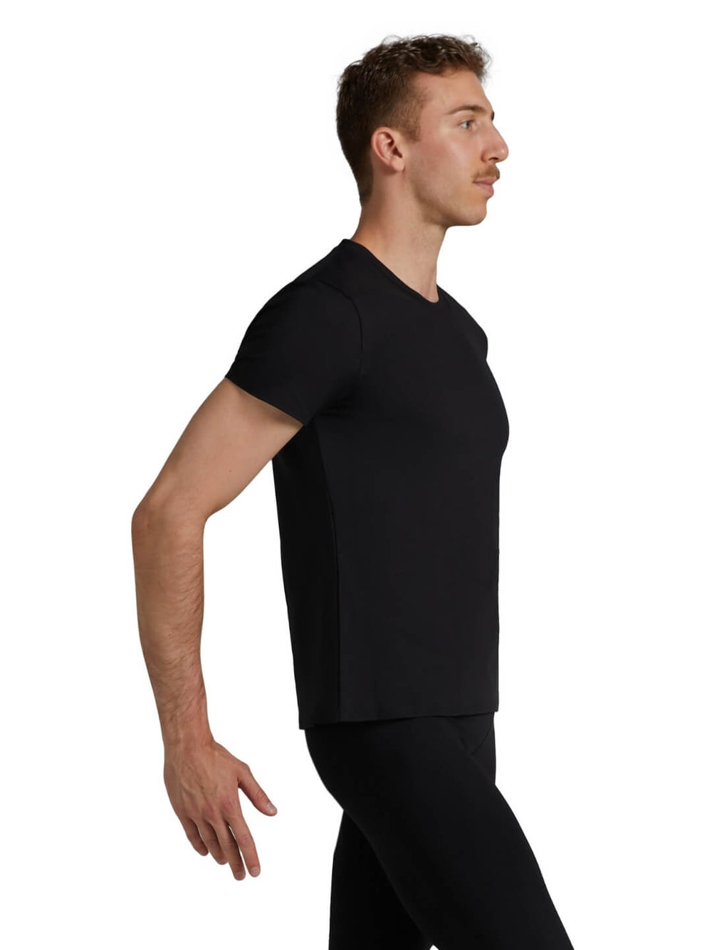 Capezio Studio Collection Crew Neck Tee Mens Black SE1061M