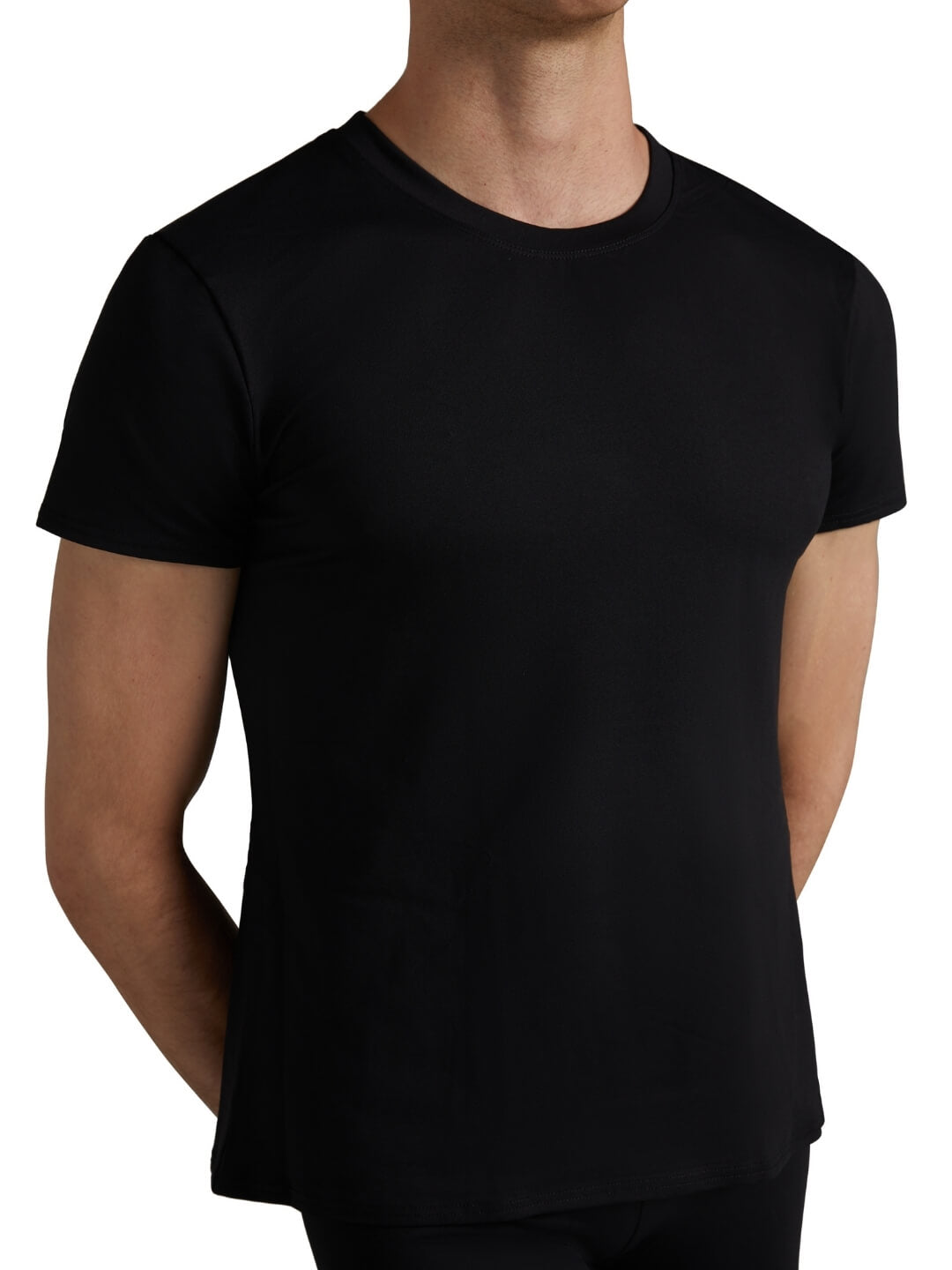 Capezio Studio Collection Crew Neck Tee Mens Black SE1061M